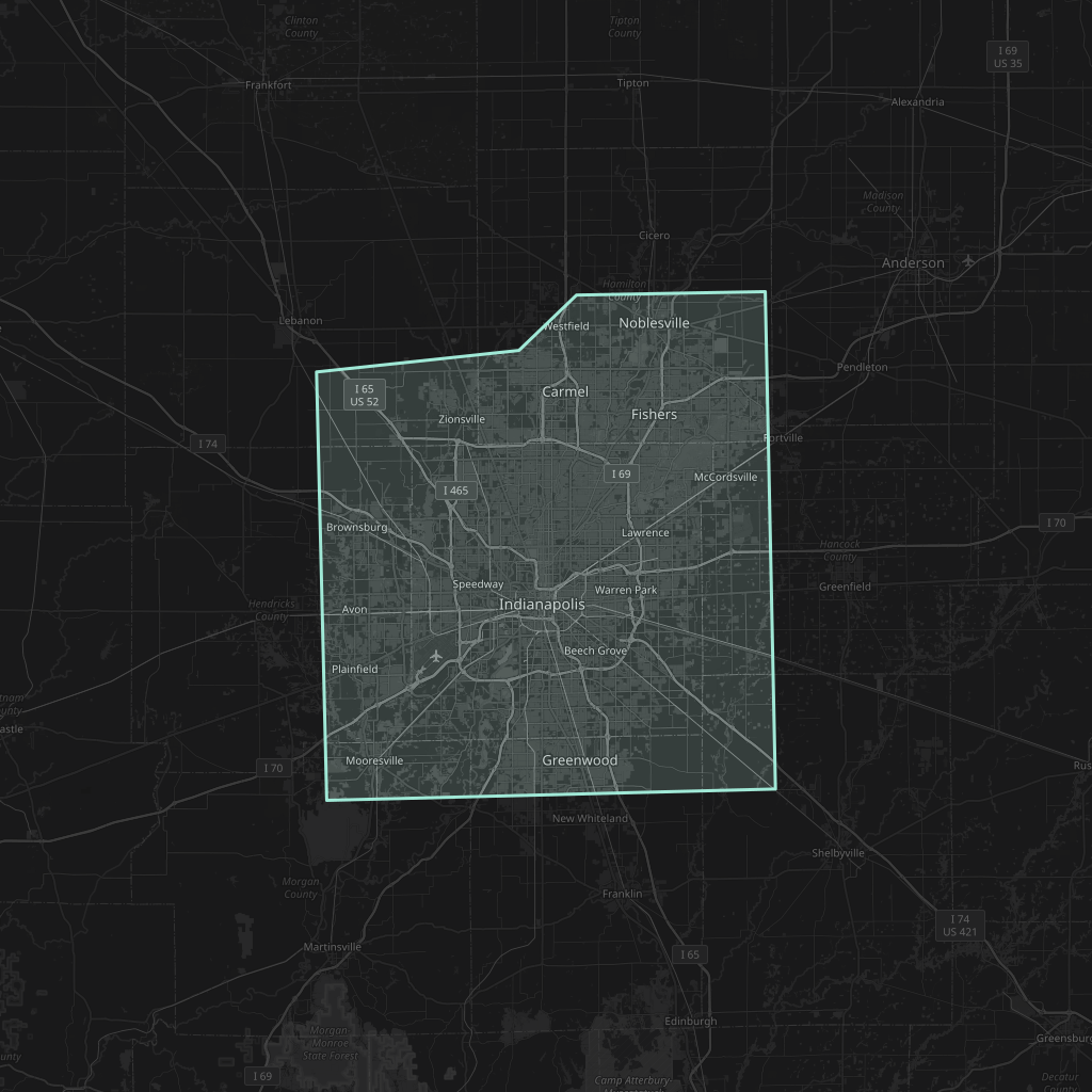 Map of the playable area in Indianapolis